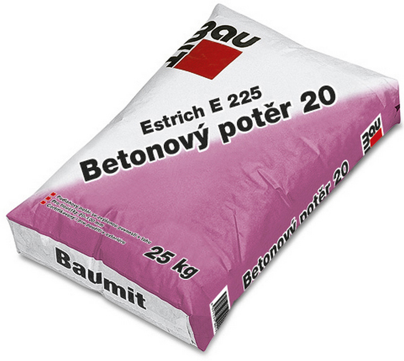 Potěr podlahový Baumit Betonový potěr 20 cementový 4 mm 25 kg