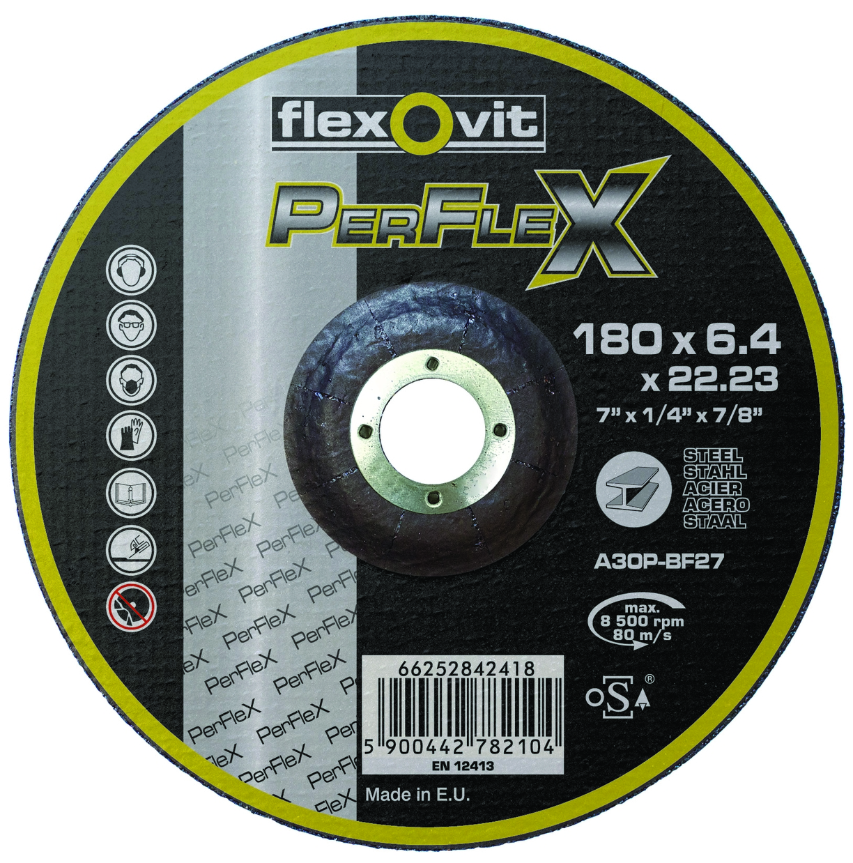 Kotouč brusný Flexovit PerFlex A30P-BF27 180×22,23 mm