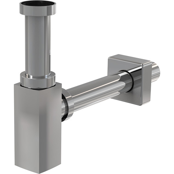 Sifon umyvadlový celokovový Alca A401 DN 32 s převlečnou maticí 5/4", hran