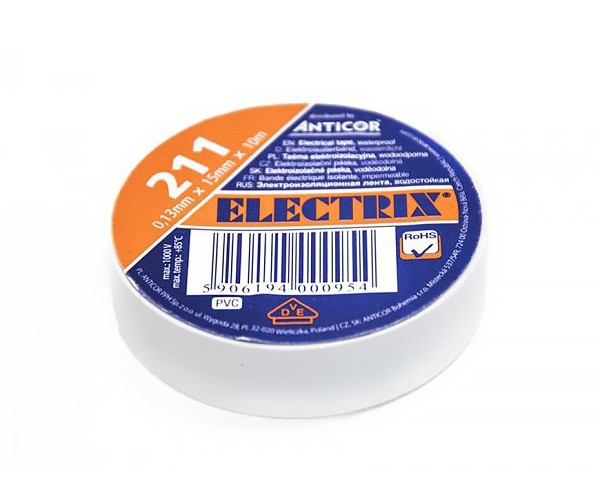 Páska elektroinstalační Anticor 211 Electrix bílá