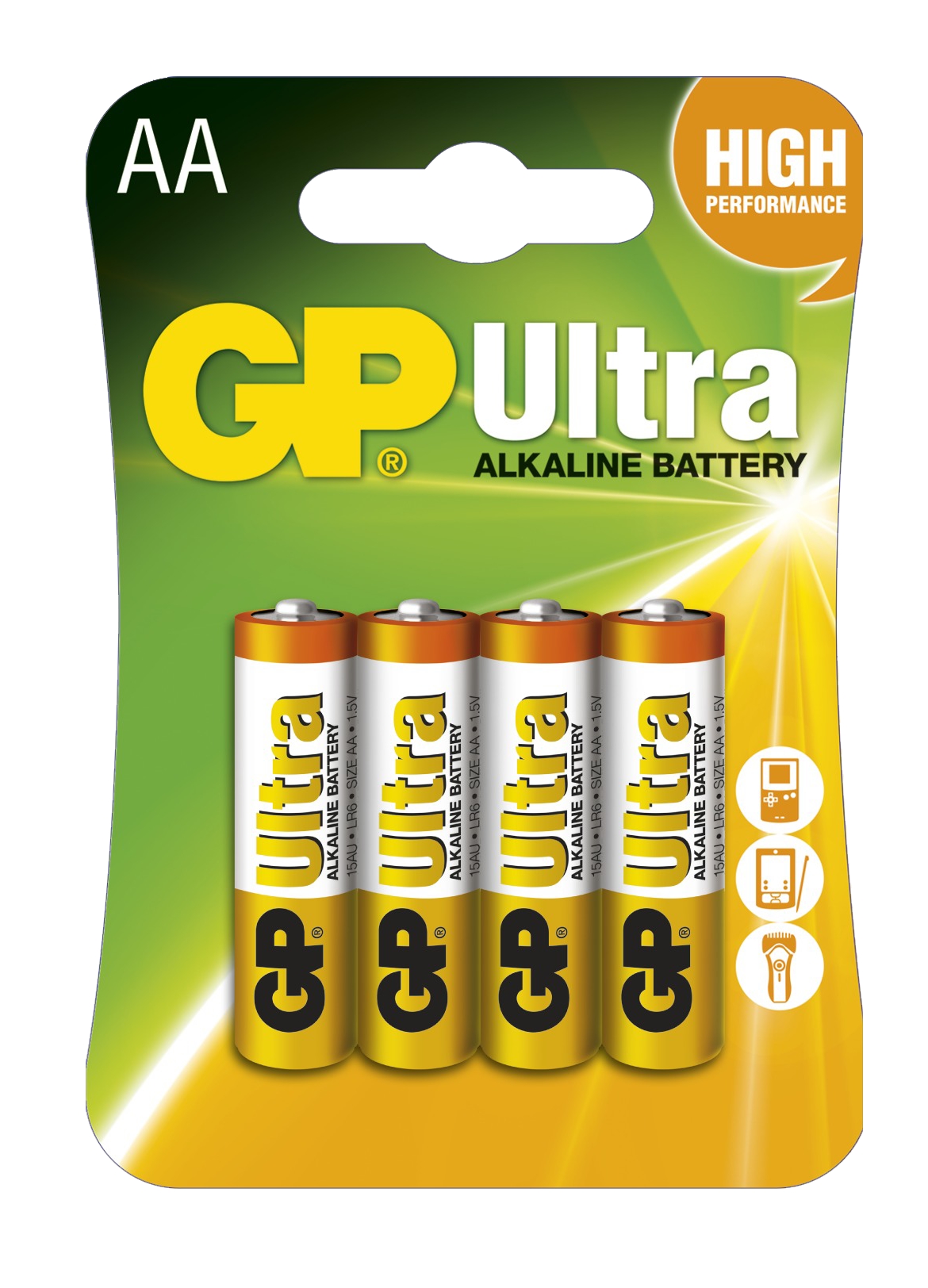 Baterie GP Ultra Alkaline AA 9 V 4 ks