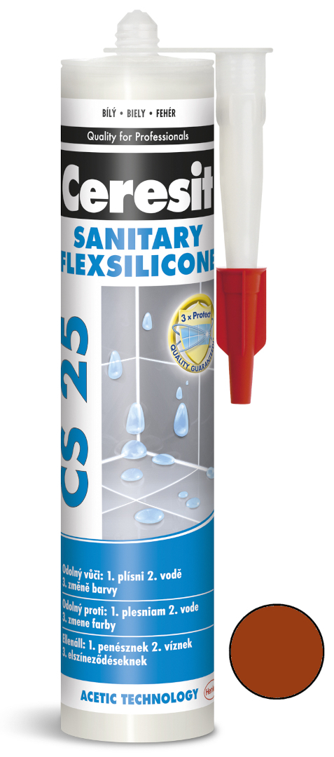 CERESIT CS 25 Sanitární silikon 49 Clinker 280 ml