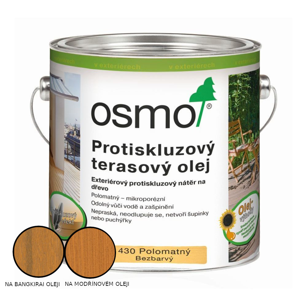 Olej terasový protiskluzový Osmo 430 bezbarvý 2,5 l