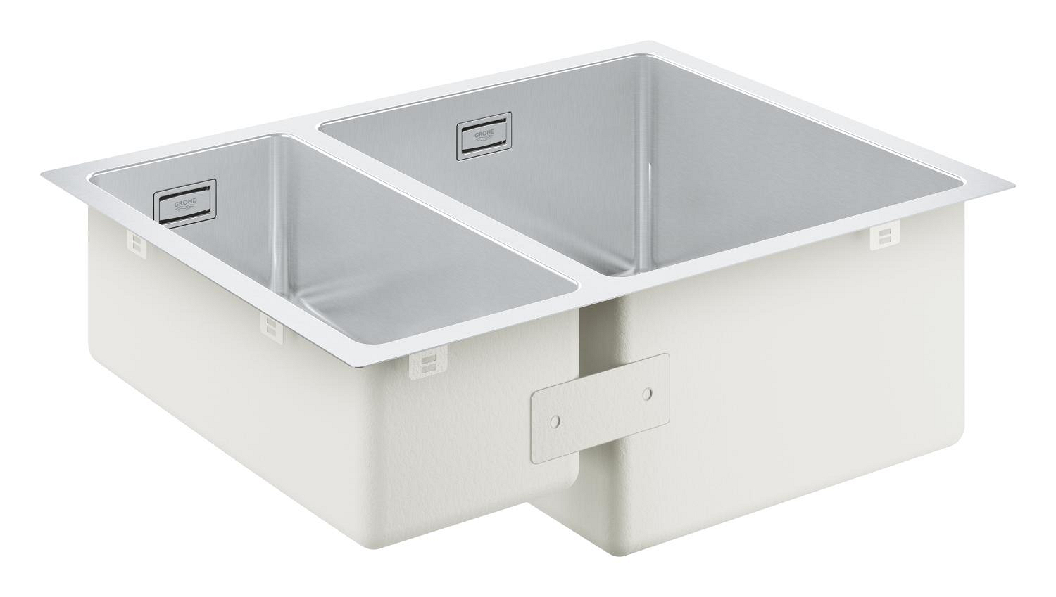 Dřez nerezový s vaničkou Grohe K700U 595×450 mm pravý, kartáčovaná nerez 31576SD1