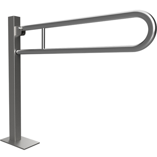 Úchyt sklopný ve tvaru U Bemeta Help ukotvený do země 850 mm s krytkou nerez matný
