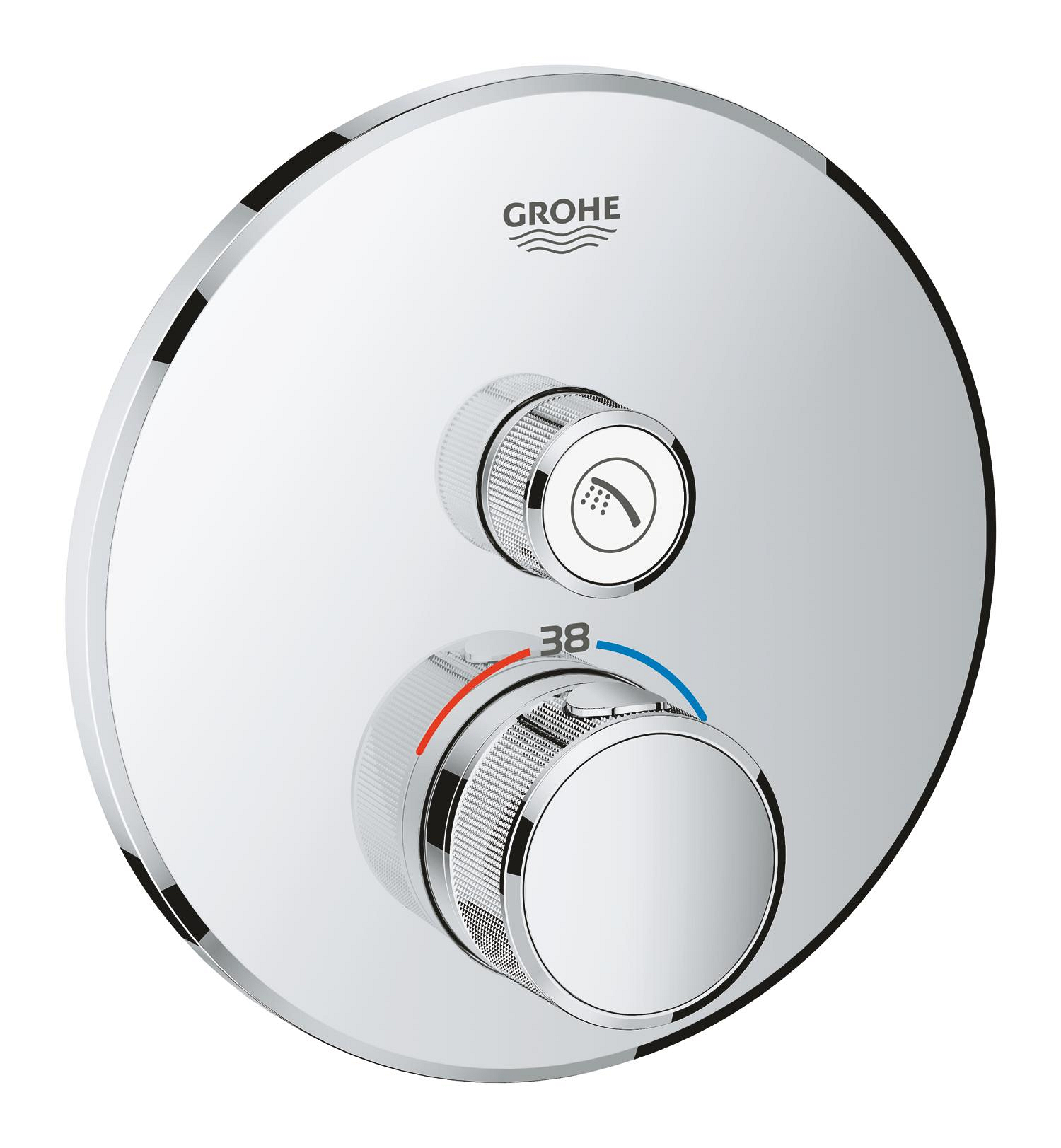 Díl nadomítkový Grohe Grohtherm SmartControl s 1 ventilem chrom 29118000