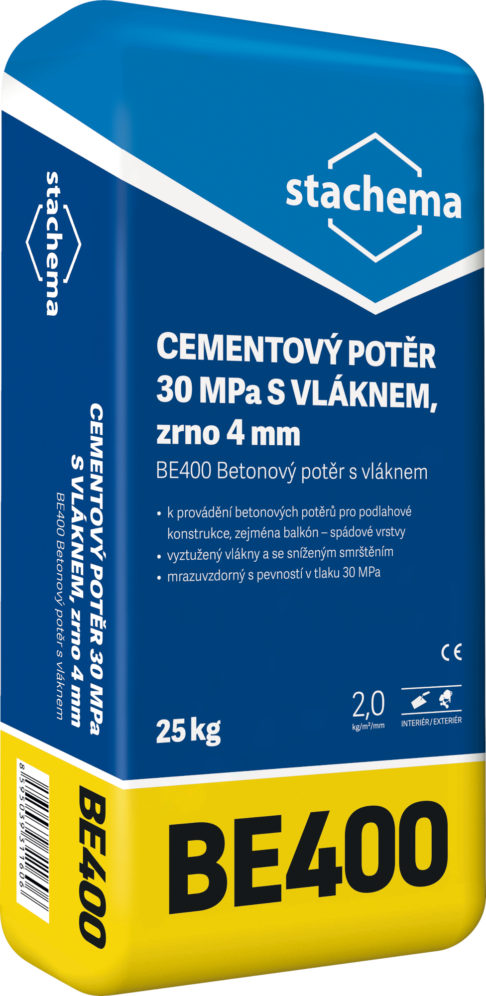 Potěr betonový s vláknem Stachema BE400