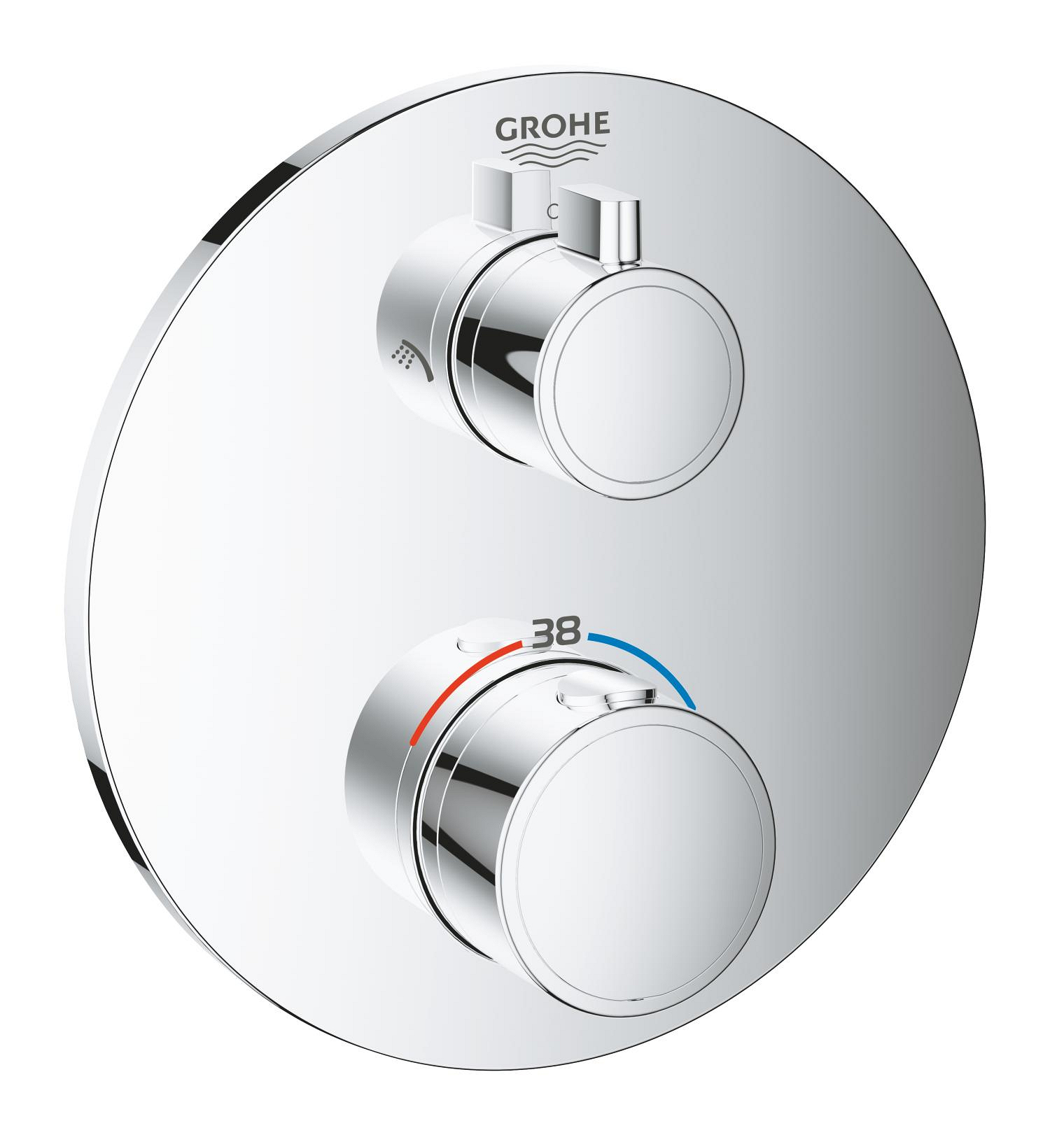 Díl nadomítkový Grohe Grohtherm chrom s přepínačem 24076000