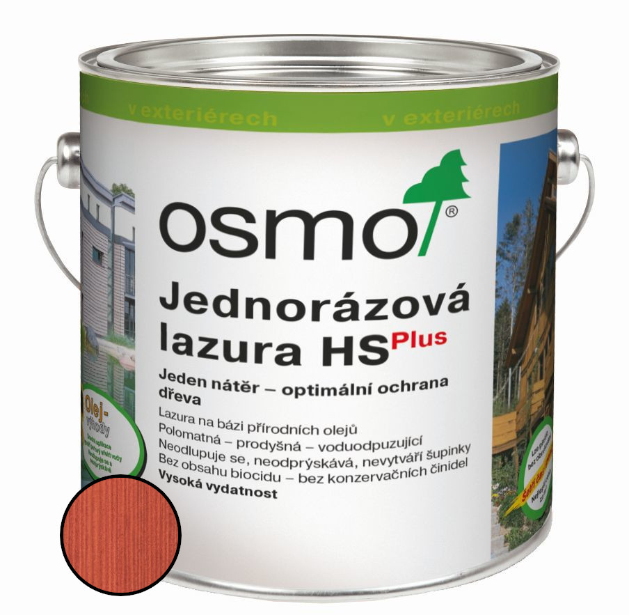 Lazura jednorázová Osmo HS plus 9234 skand. červená 2,5 l