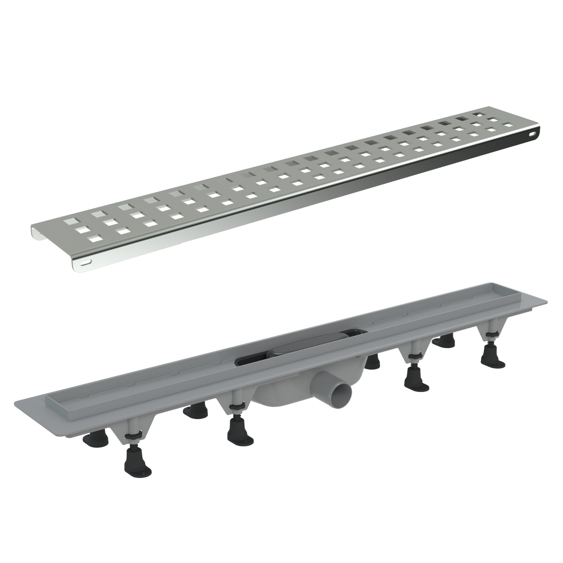 Žlab sprchový plastový WECCO Rastr 650 mm včetně roštu