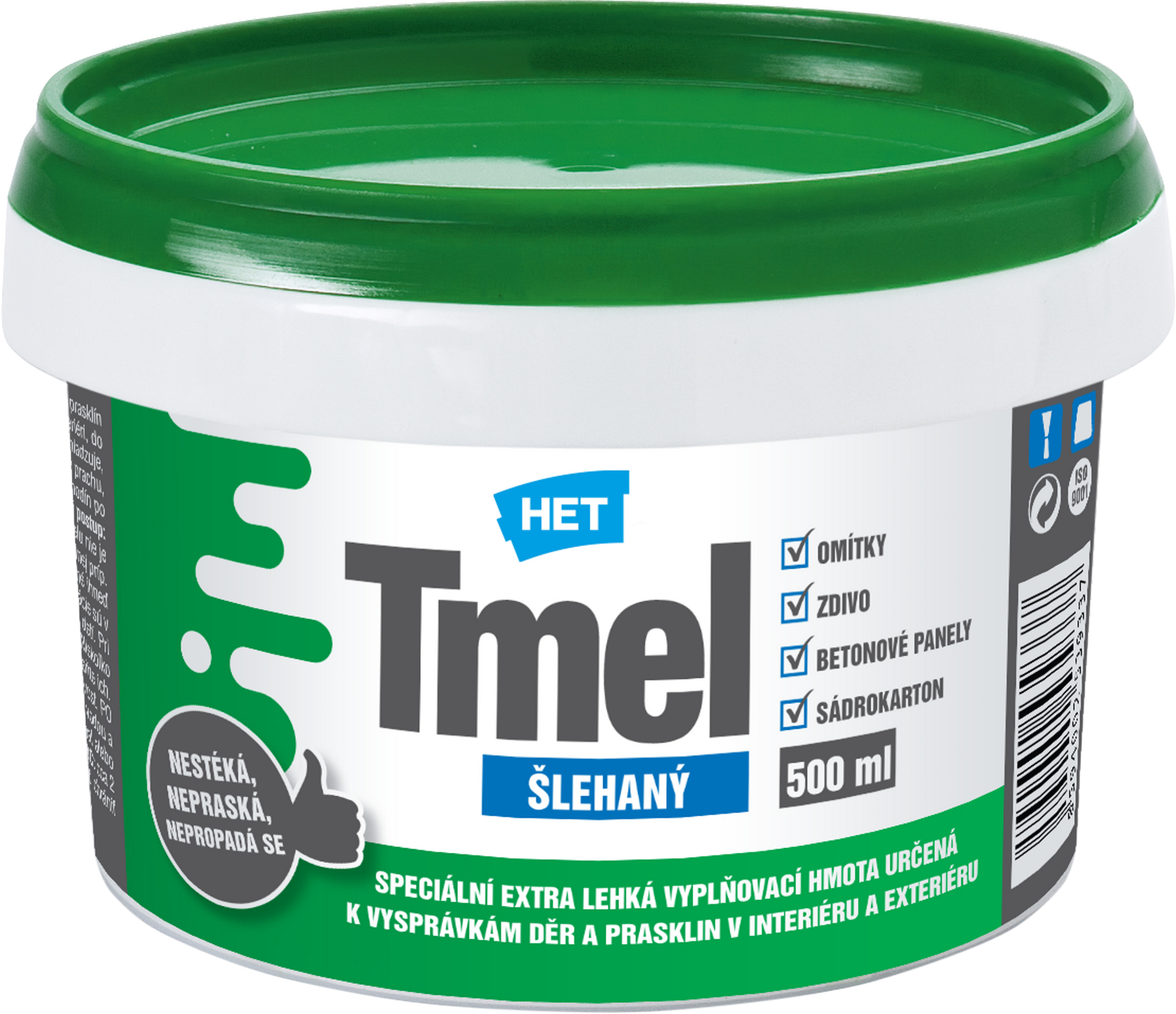 Tmel šlehaný, lehčený HET bílý 0,5 l