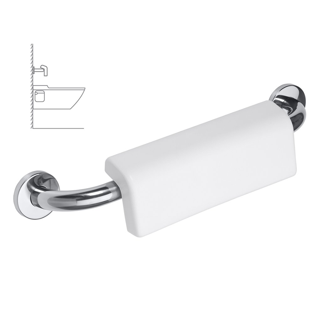 Madlo se zádovou opěrkou Bemeta Help 500 mm k WC bílé
