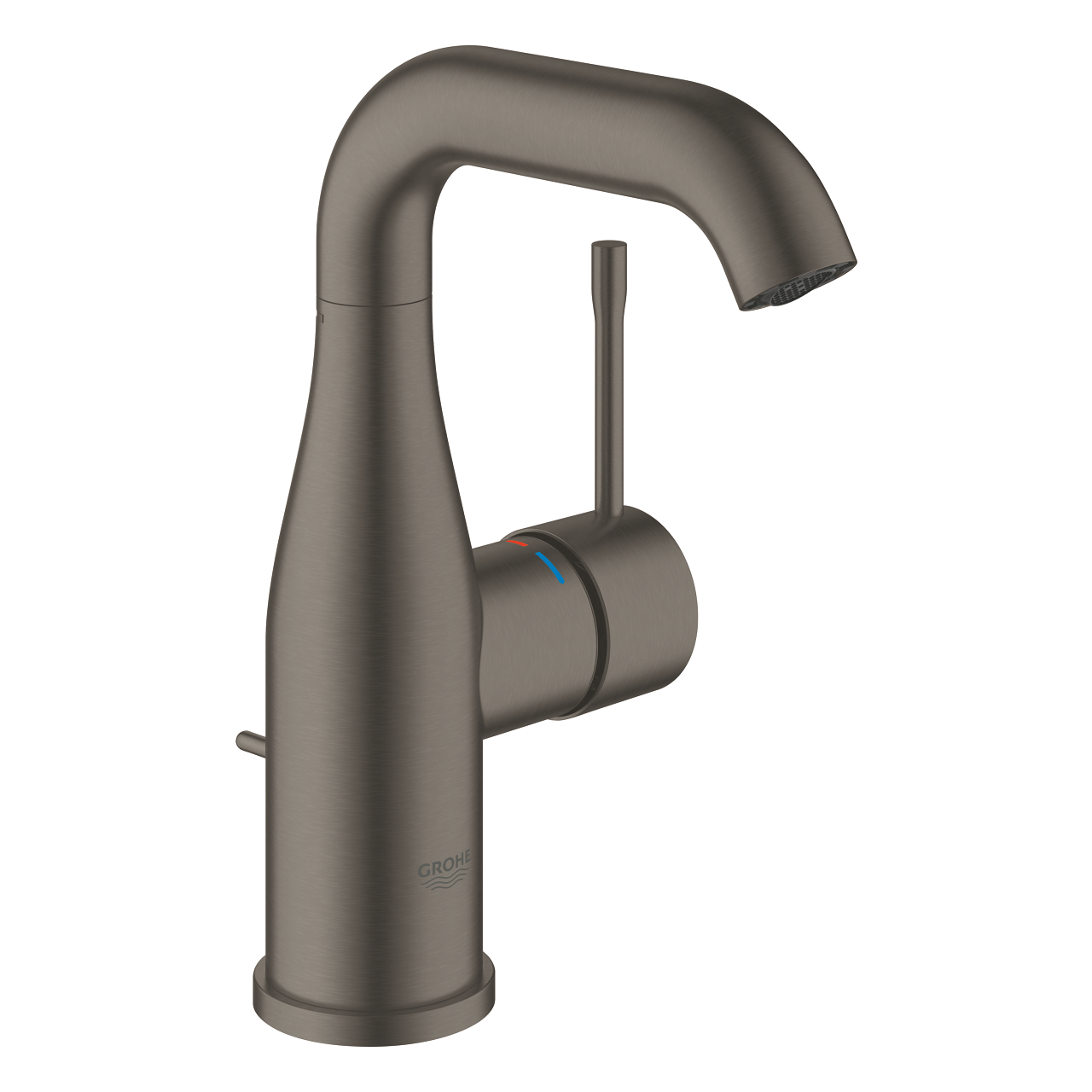 Baterie umyvadlová stojánková Grohe Essence velikost M kartáčovaný Hard Graphite 23462AL1
