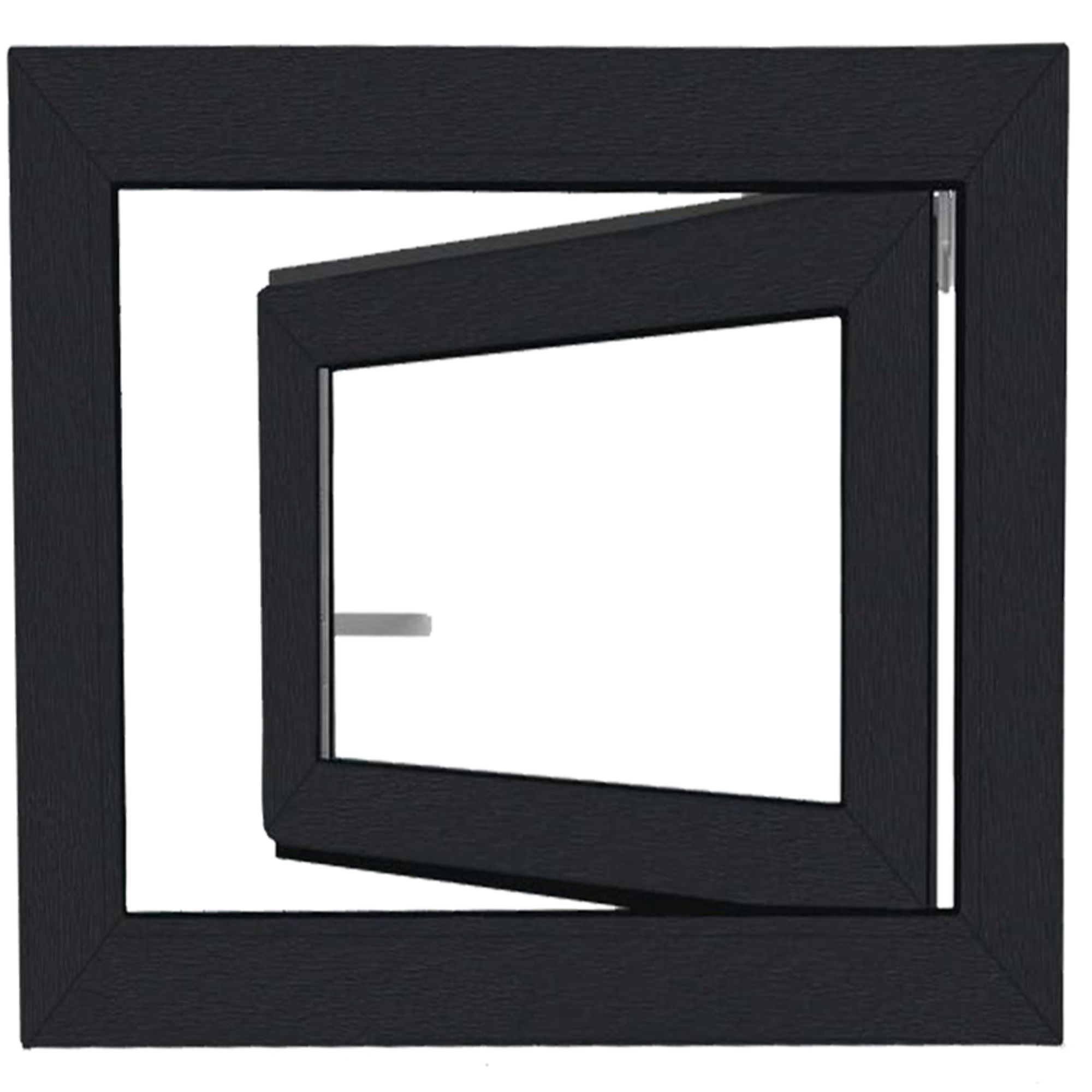 Levně Okno plastové BRAVO OS1 RAL 7016/bílá pravé 900×900 mm