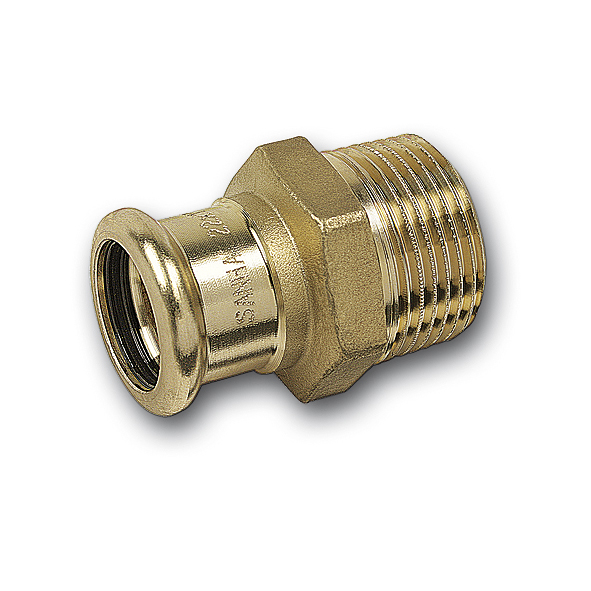 Vsuvka přechodová lisovací Sanha Cu Purapress 8243G 18×1/2" vnější závit