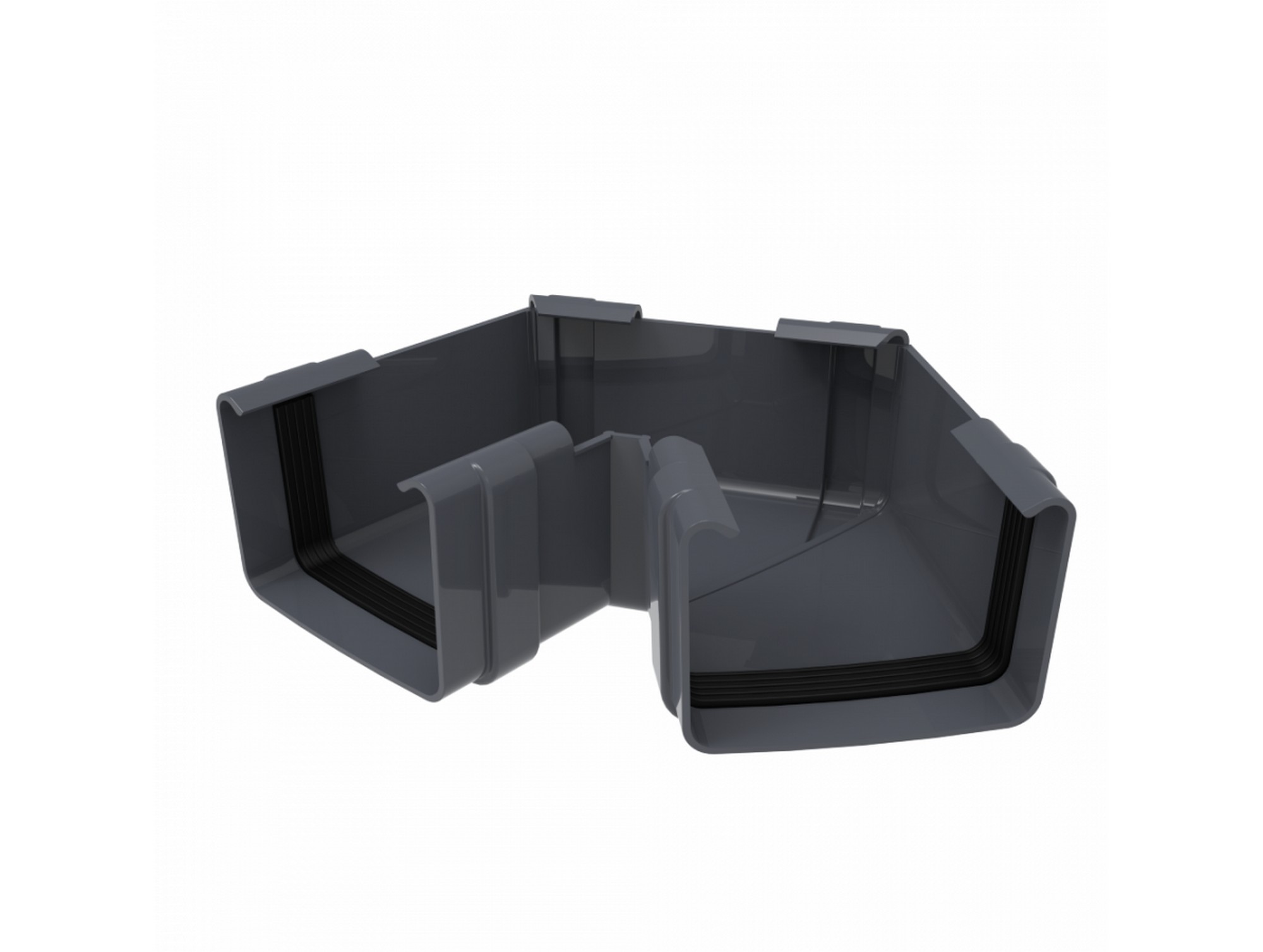 Roh variabilní hranatý GuttaKROP PVC antracit 50–89°