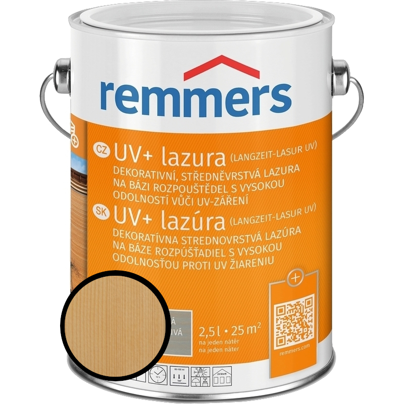 Lazura středněvrstvá Remmers UV+ bezbarvý, 0,75 l