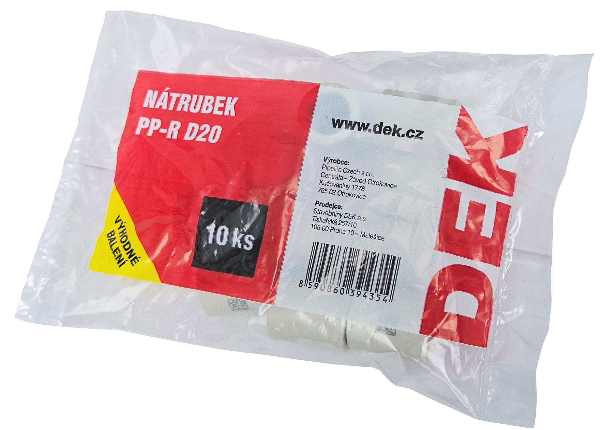 Nátrubek Pipelife PP-R 20 mm (balení 10 ks)