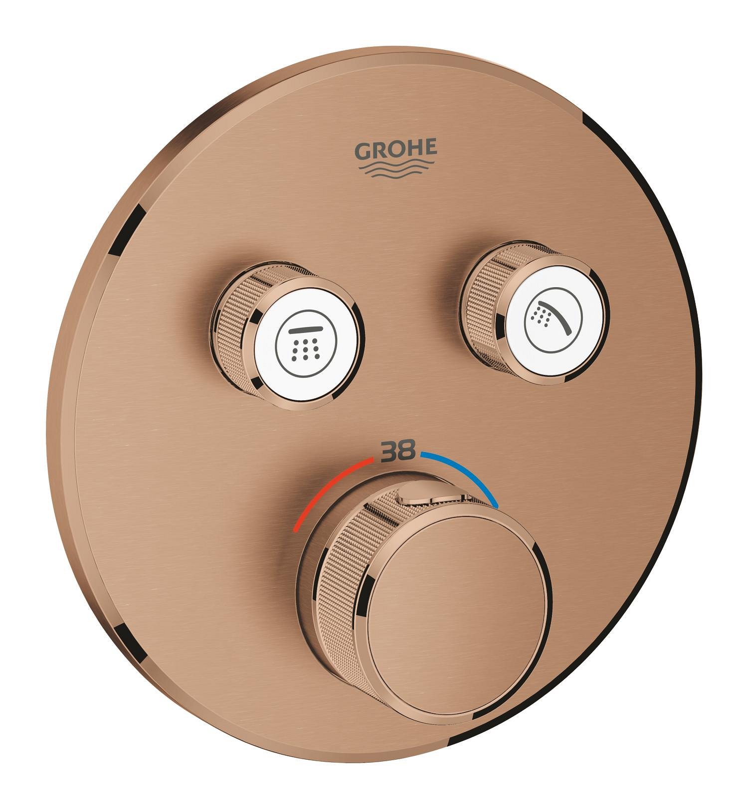 Díl nadomítkový Grohe Grohtherm SmartControl s 2 ventily kartáčovaný Warm Sunset 29119DL0