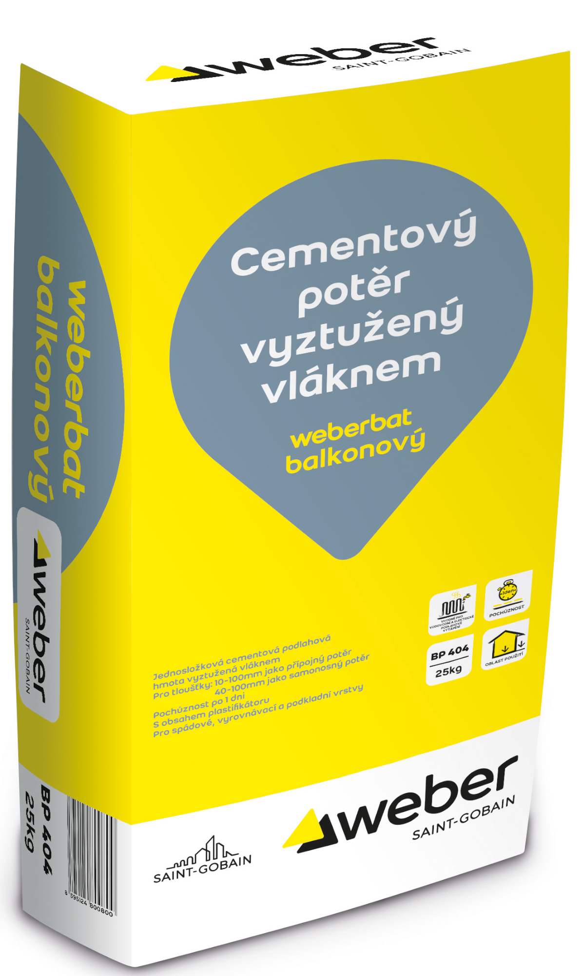 Potěr balkónový weberbat 25 kg