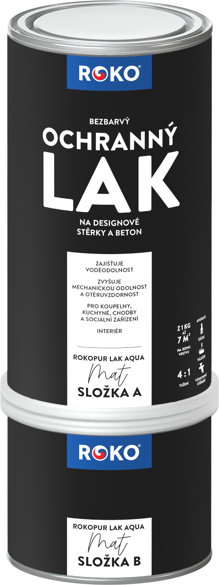 Lak Roko Aqua Mat matný 1 kg