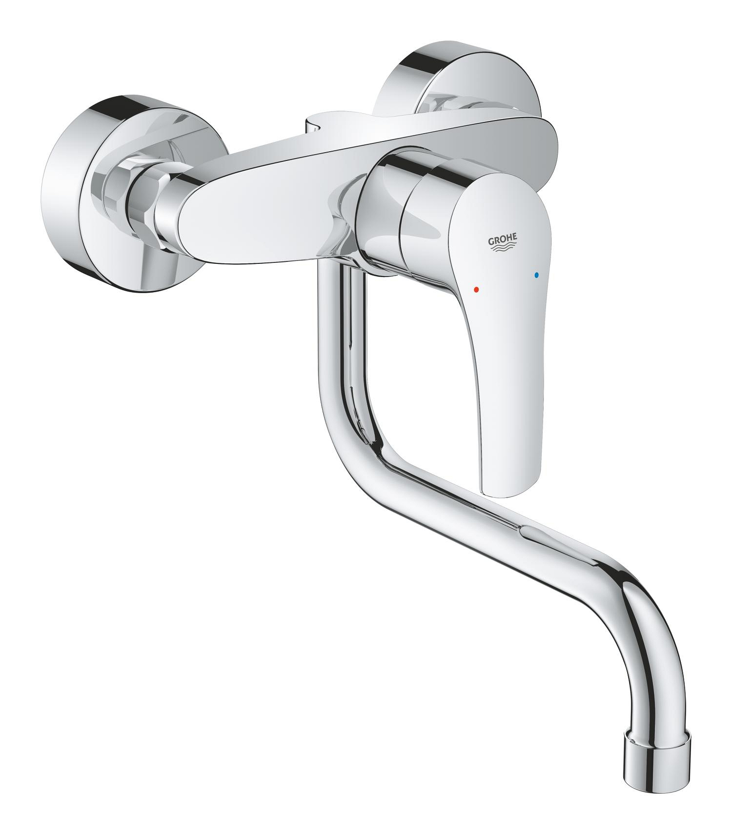 Baterie dřezová nástěnná Grohe Eurosmart 150 mm chrom 31391003