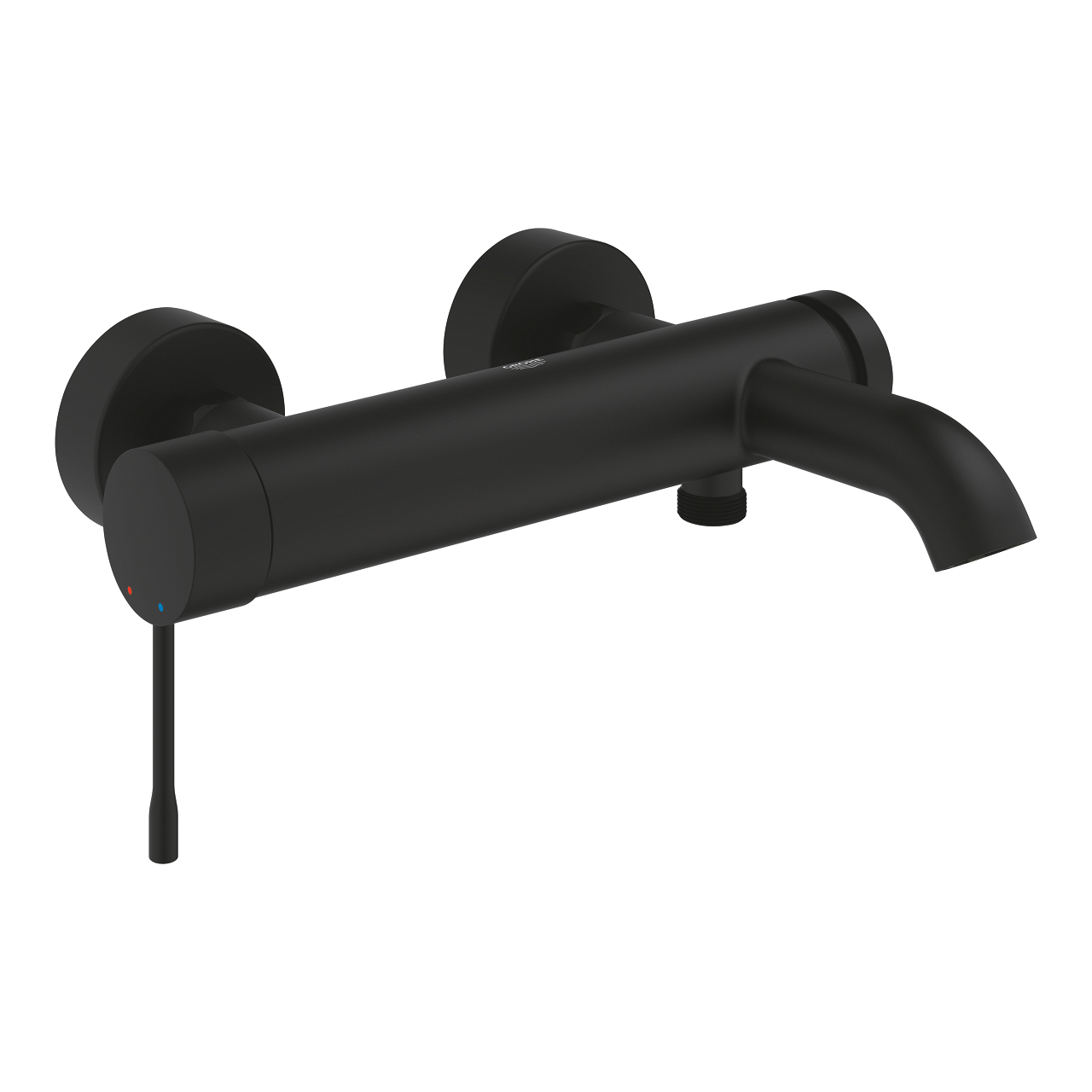 Baterie vanová nástěnná Grohe Essence 150 mm phantom black s přepínačem 25250KF1