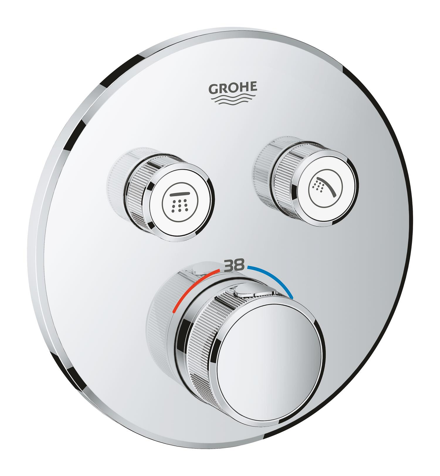 Díl nadomítkový Grohe Grohtherm SmartControl s 2 ventily chrom 29119000