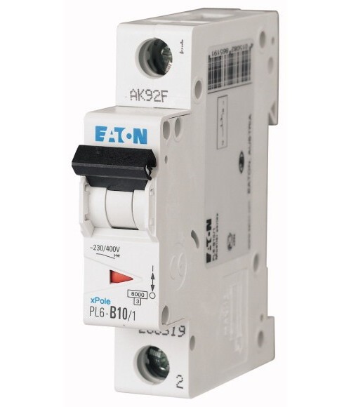 Jistič Eaton PL6-B10/1 6 kA B 10 A