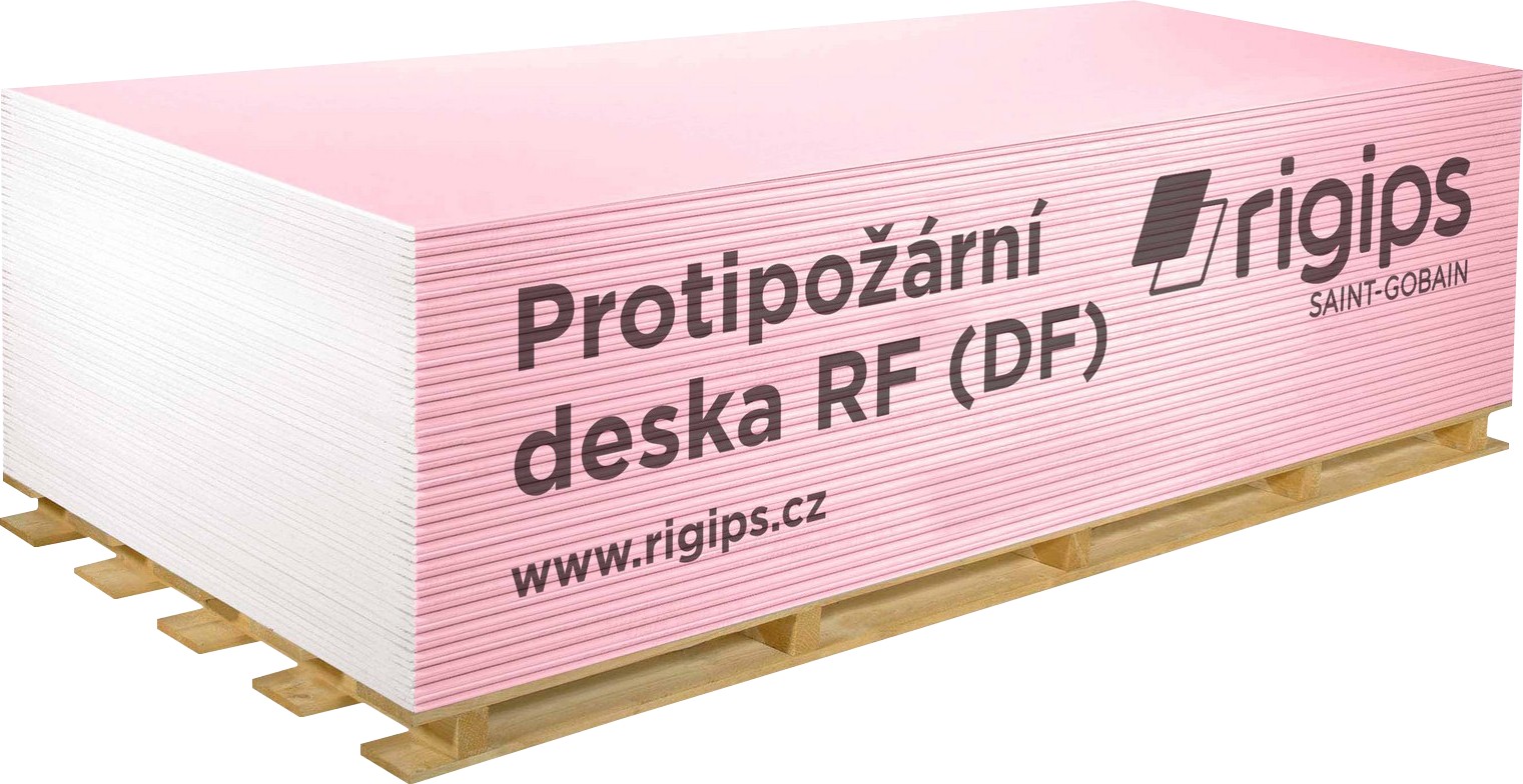 Deska sádrokartonová protipožární Rigips RF 2 000×1 250×12,5 mm