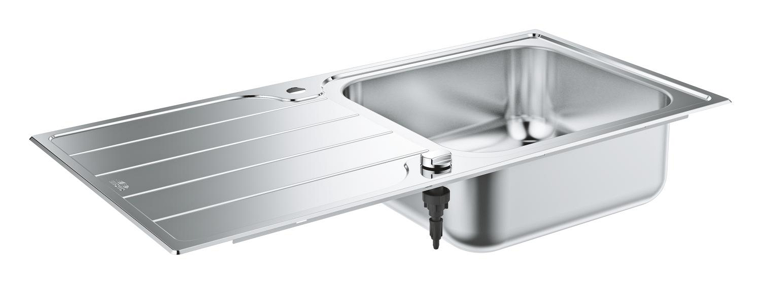 Dřez nerezový s odkapem Grohe K500 1 000×500 mm kartáčovaná nerez 31563SD1