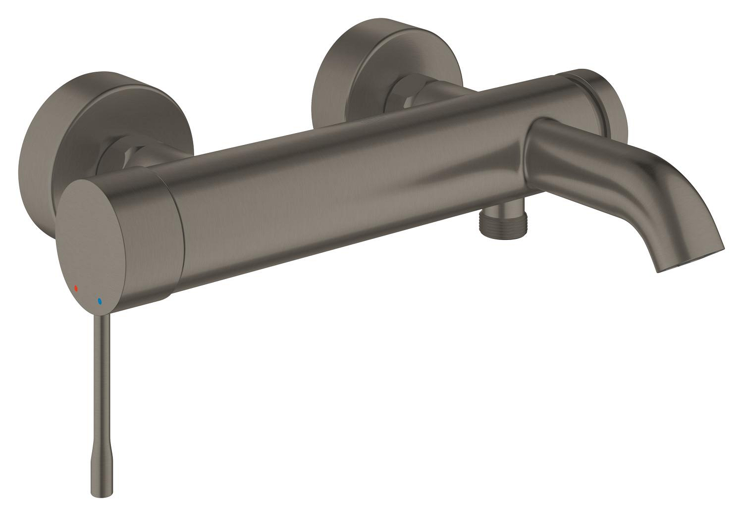 Baterie vanová nástěnná Grohe Essence 150 mm kartáčovaný Hard Graphite s přepínačem 33624AL1
