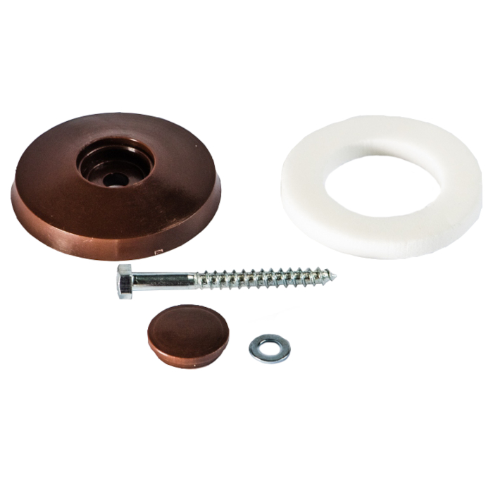 Knoflík upevňovací s těsněním hnědý (10 ks/bal.)