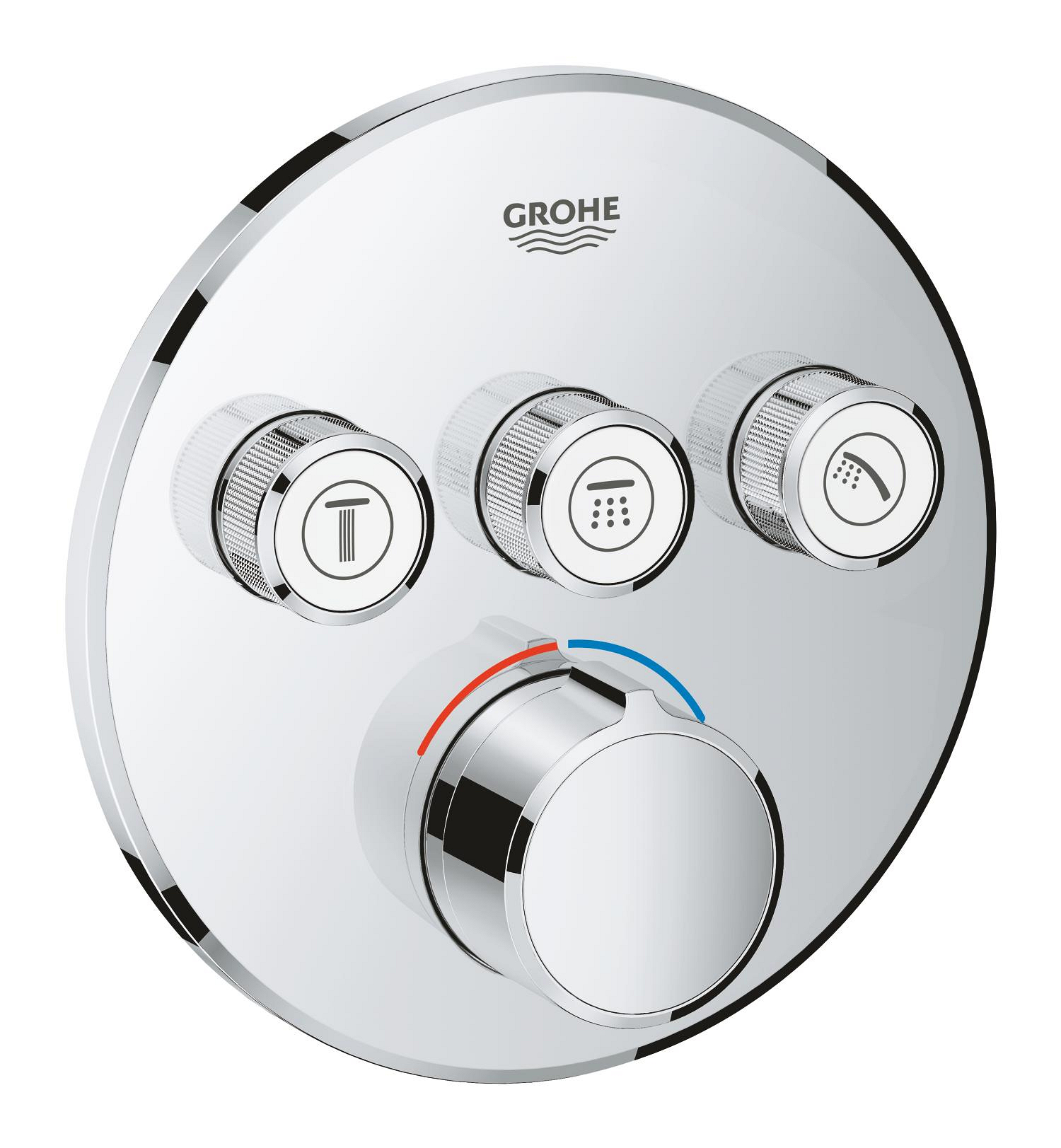 Díl nadomítkový Grohe SmartControl s 3 ventily chrom 29146000