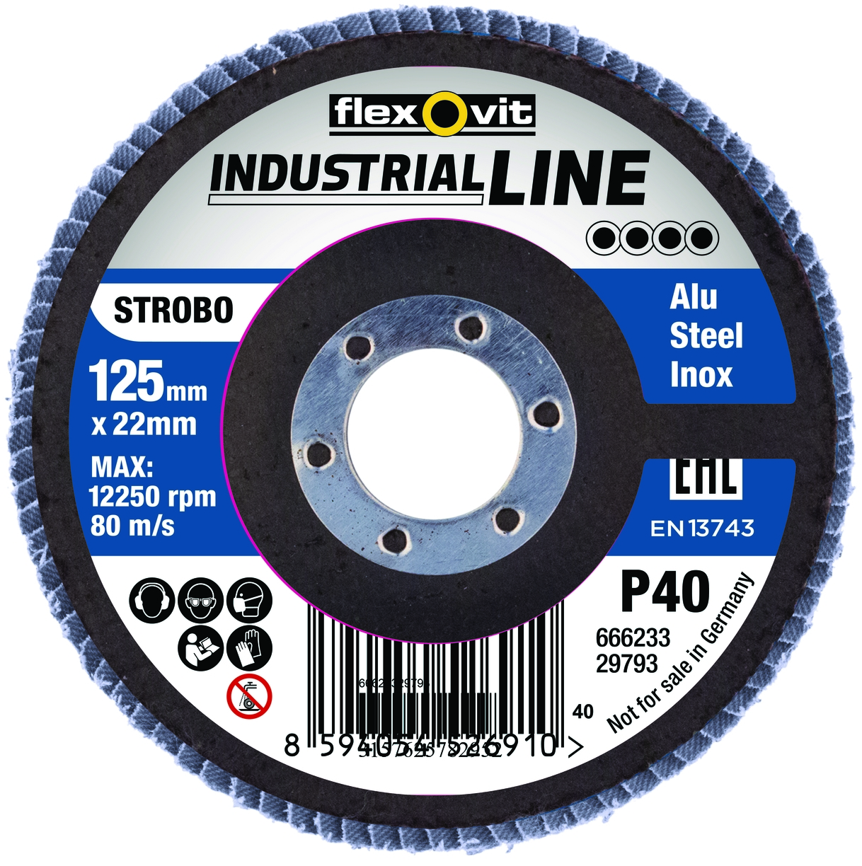 Kotouč brusný lamelový Flexovit IL Strobo 125×22,23 mm 80