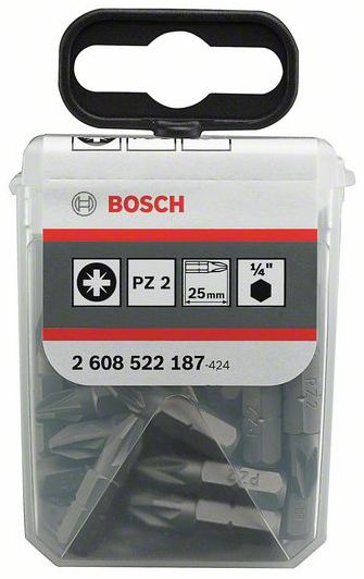 Bit šroubovací Bosch Extra-Hart PZ2 25 mm 25 ks