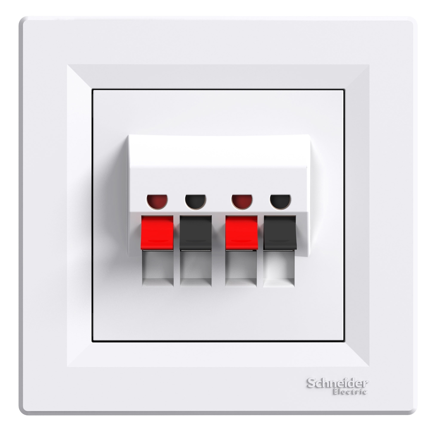 Zásuvka reproduktorová stereo Schneider Asfora bílá