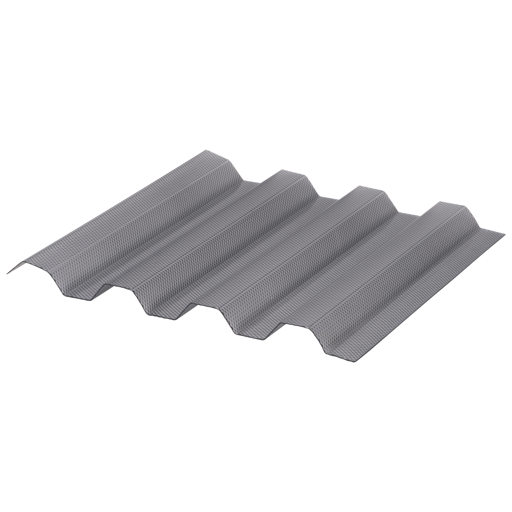 Deska polykarbonátová trapézová TOPLIGHT T 76/18 microprisma 2UV antracit 0,9×1 060×3 000 mm