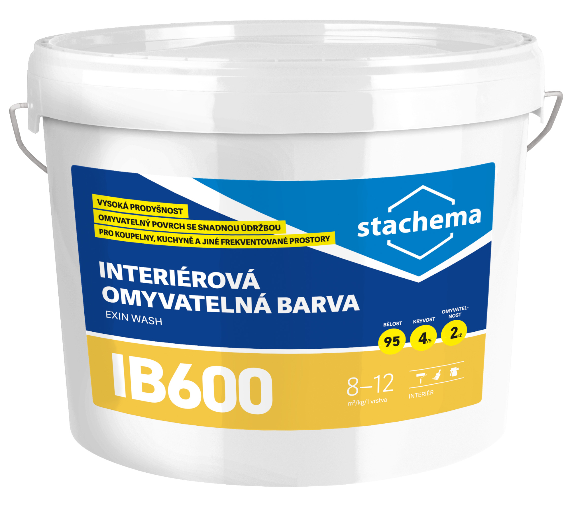 Barva akrylátová Stachema IB600 bílá 4 kg