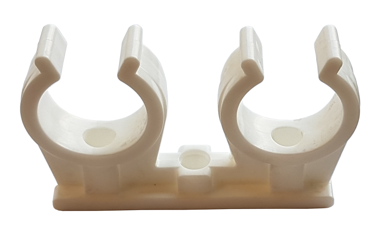 Příchytka dvojitá 18 mm (10 ks/bal.)