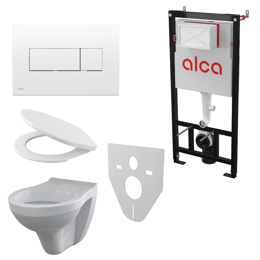 Set 5v1 pro závěsné WC Alca Sádromodul AM101/1120 WC Aura