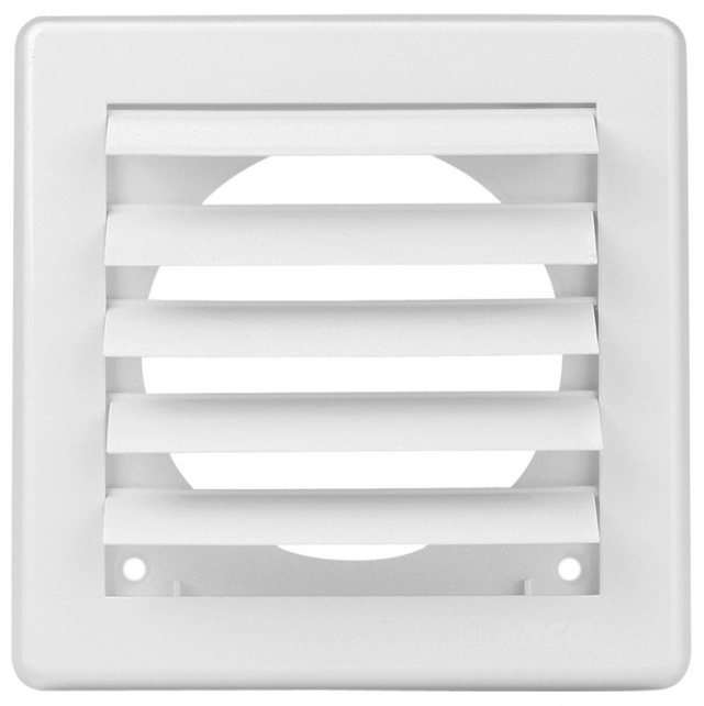 Mřížka větrací gravitační HACO VM G 150×150/100 mm bílá