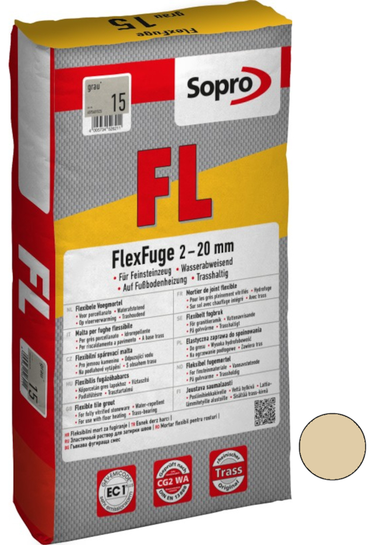 Hmota spárovací Sopro FlexFuge béžová 25 kg