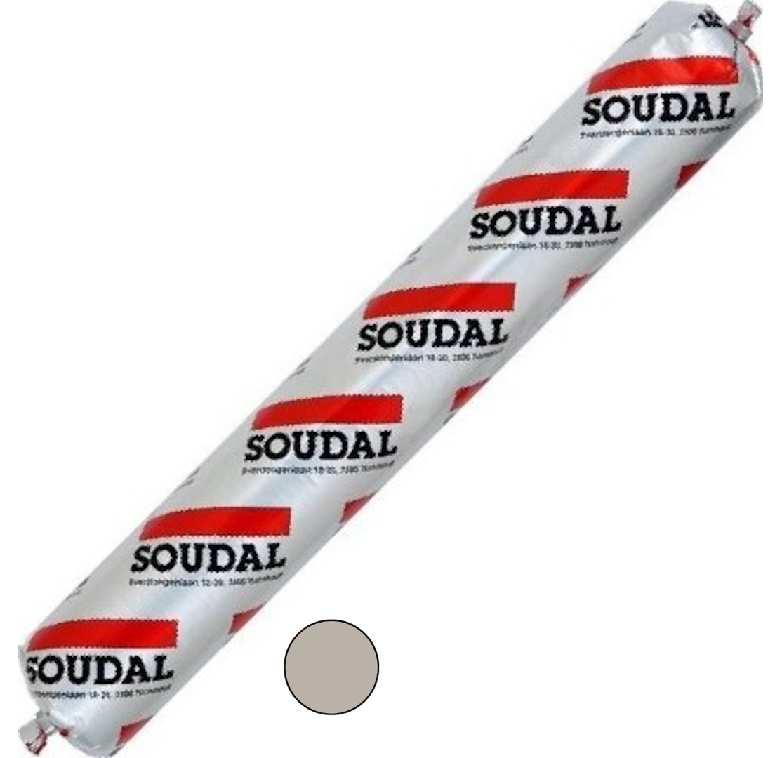 Tmel polybutylenový Soudal BUTYRUB šedý 600 ml