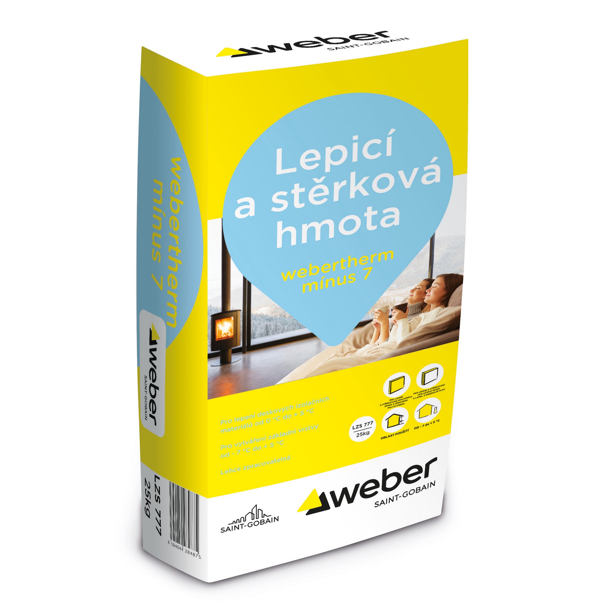 Hmota lepicí a stěrková webertherm mínus 7 25 kg