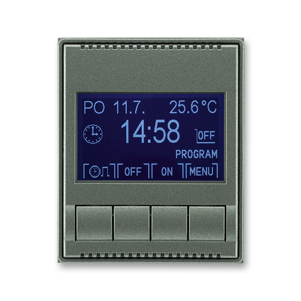Hodiny spínací digitální ABB Time antracitová