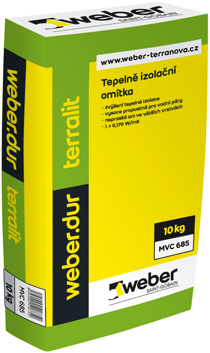 Omítka tepelněizolační weberdur terralit 10 kg