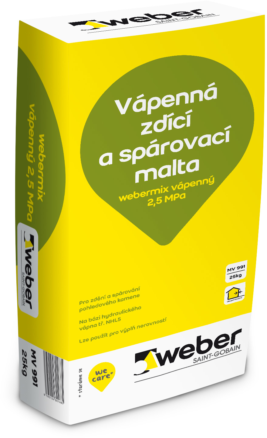 Malta zdicí a spárovací webermix vápenný 25 kg