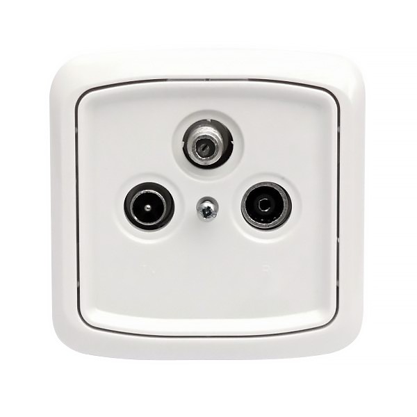 Zásuvka anténní koncová kompletní ABB Tango TV/R/SAT bílá