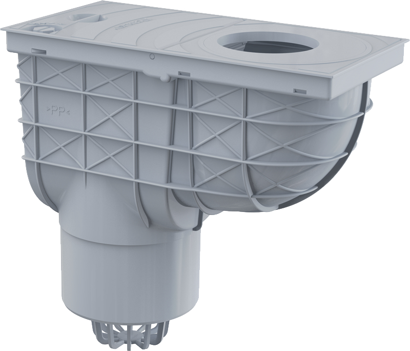 Lapač střešních splavenin DEK spodní DN 125 - šedá